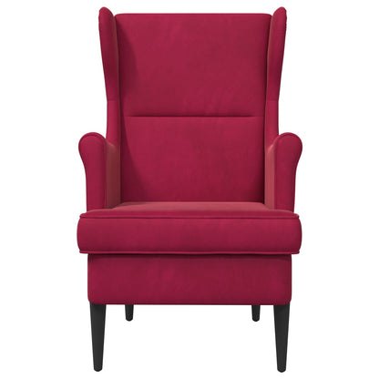 Poltrona Rosso Vino Velluto