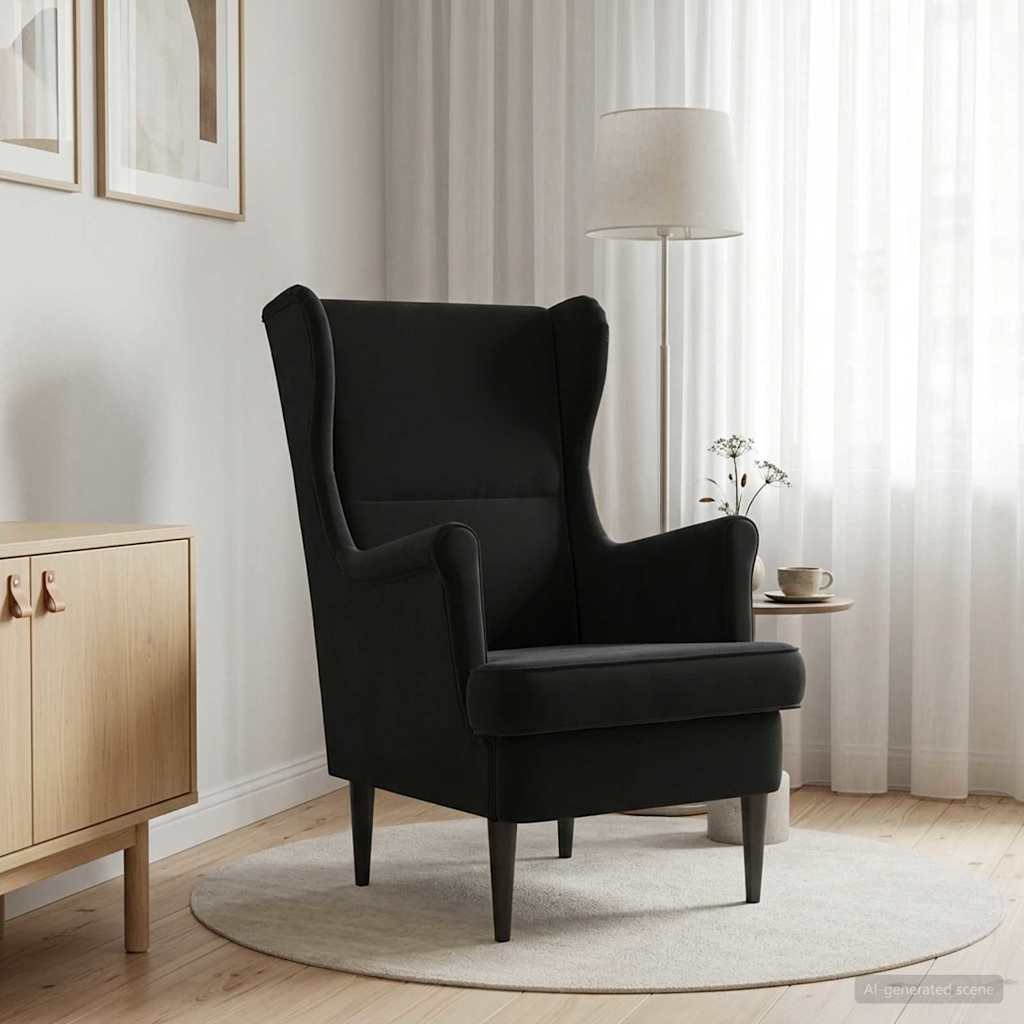 Poltrona Nero Velluto