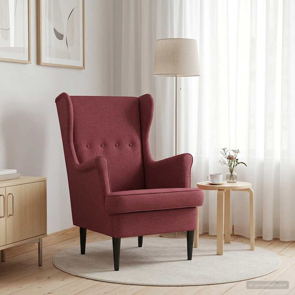 Poltrona Rosso Vino Tessuto