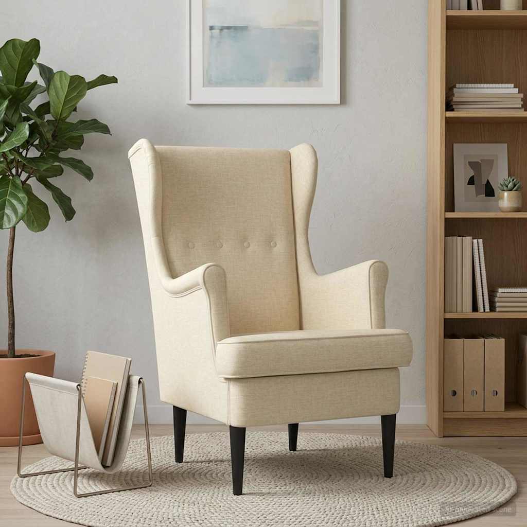Poltrona Crema Tessuto