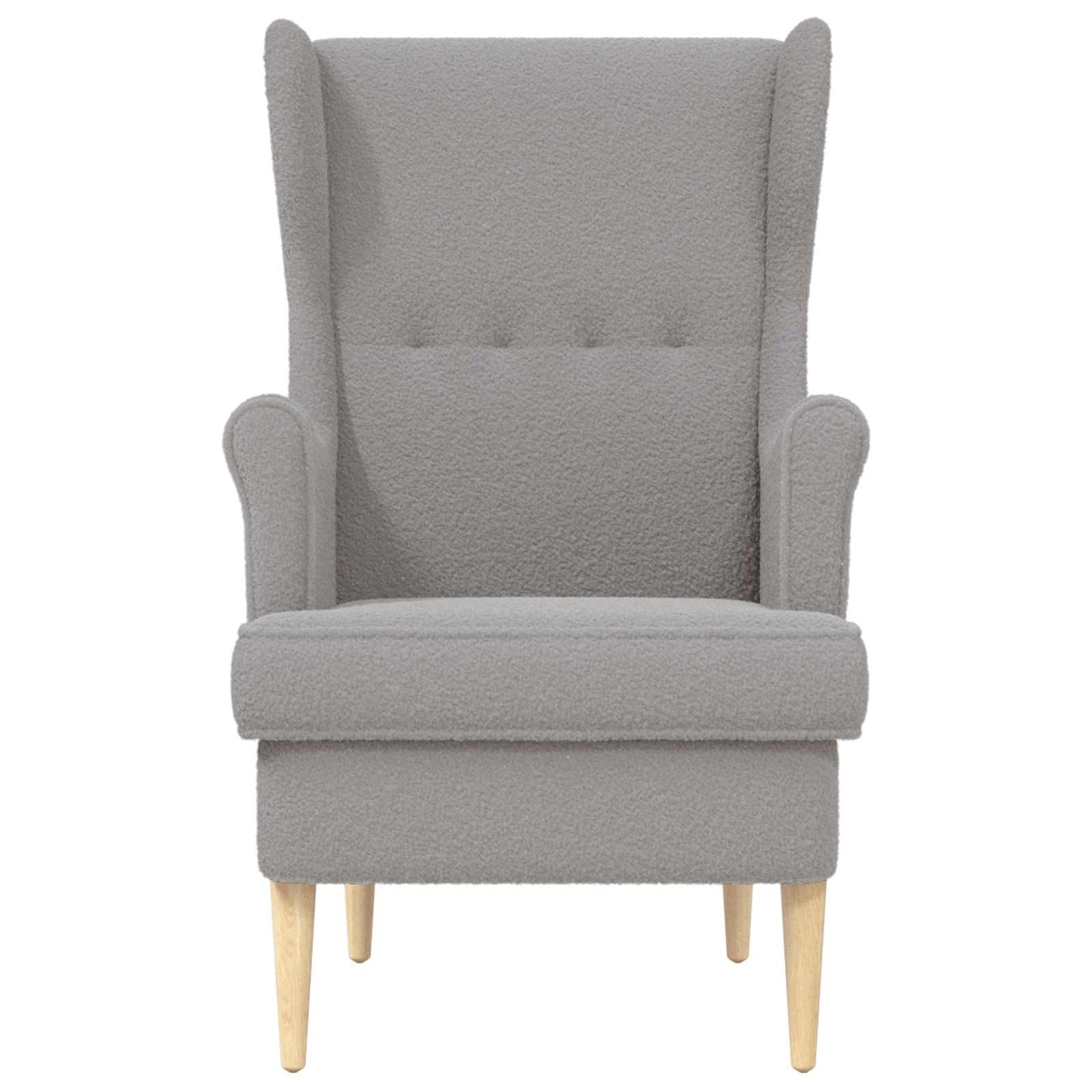 Poltrona Grigio Chiaro Bouclé