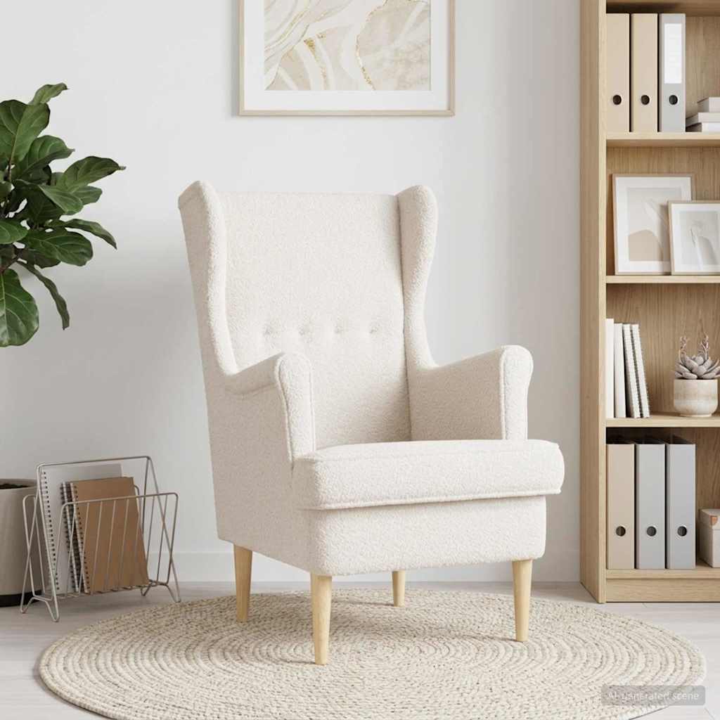 Poltrona Crema Bouclé