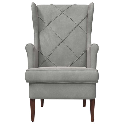 Poltrona Grigio Chiaro Velluto