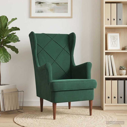 Poltrona Verde Scuro Velluto