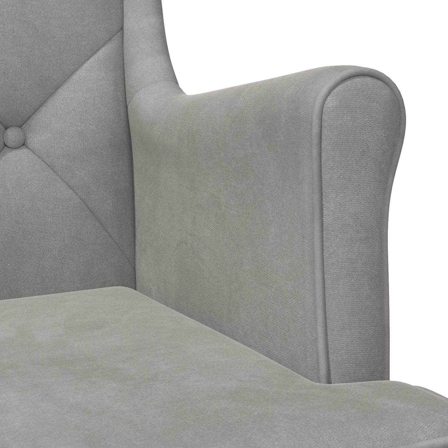 Poltrona Grigio Chiaro Velluto