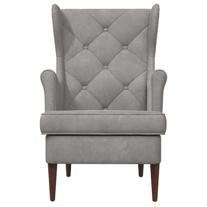 Poltrona Grigio Chiaro Velluto