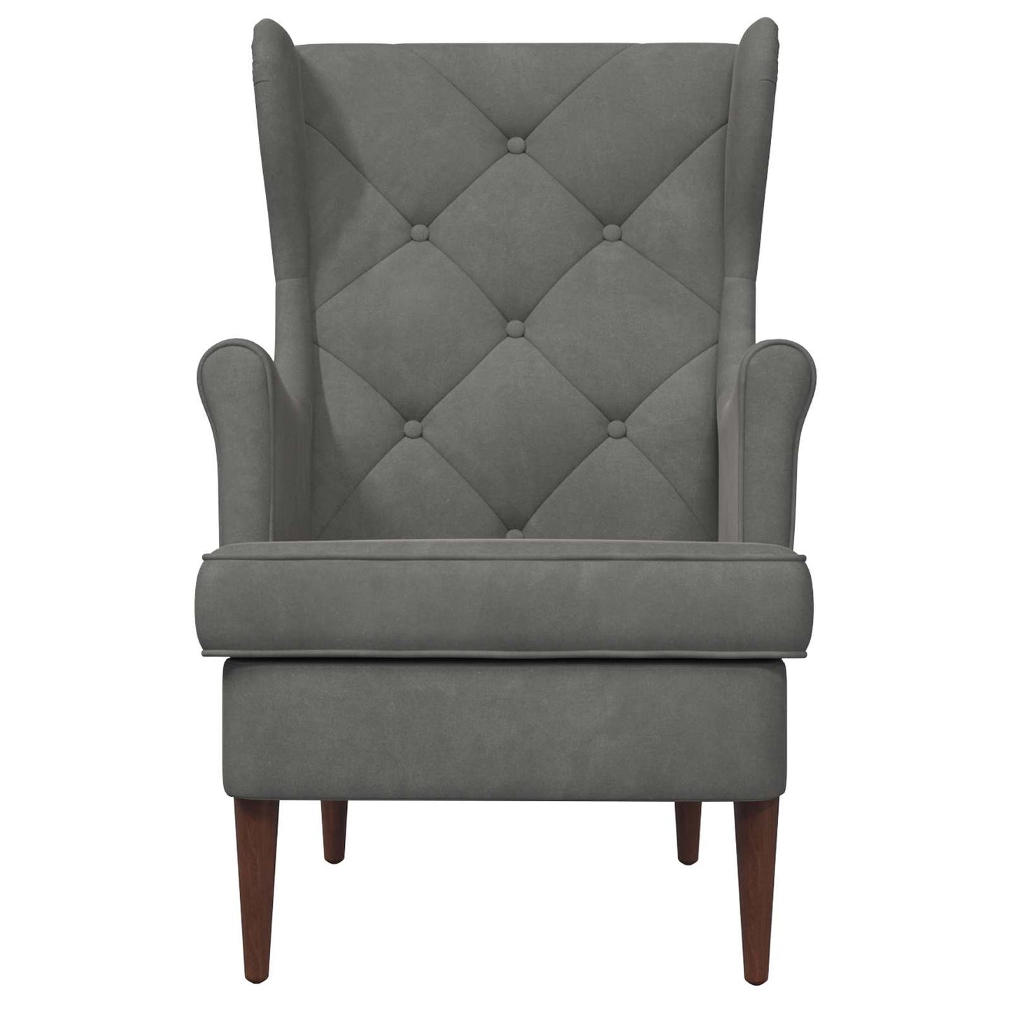 Poltrona Grigio Scuro Velluto