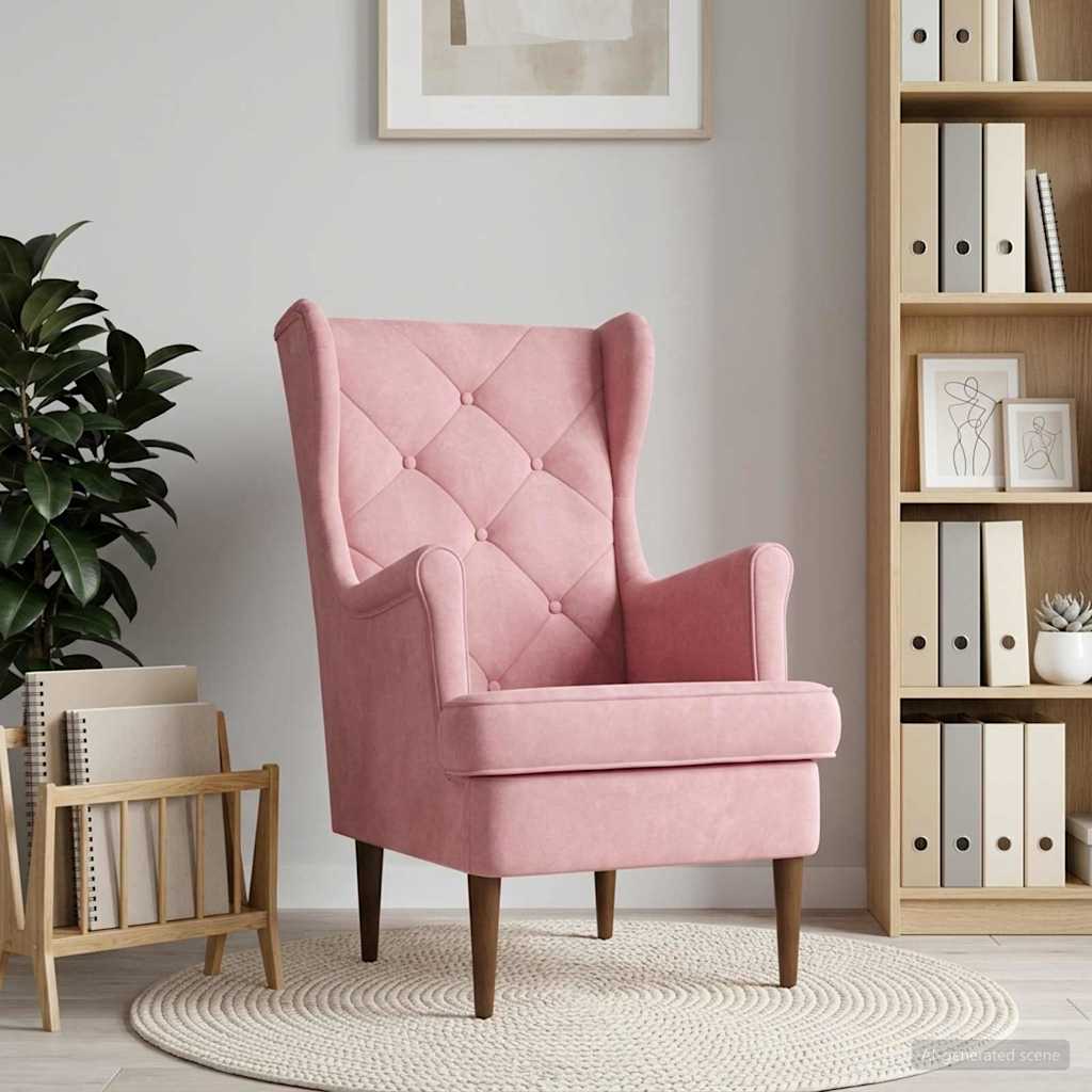Poltrona Rosa Velluto