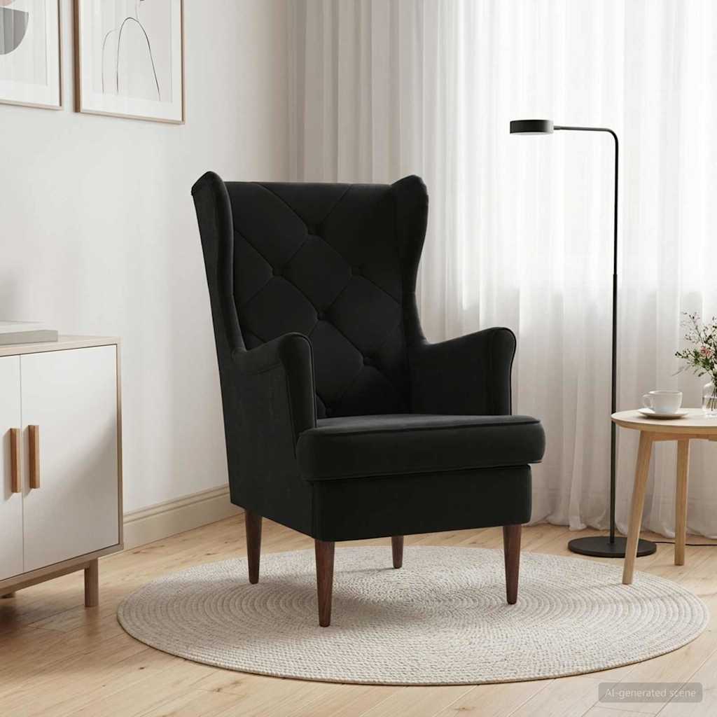 Poltrona Nero Velluto