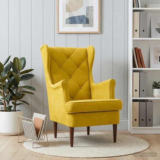 Poltrona Giallo Velluto