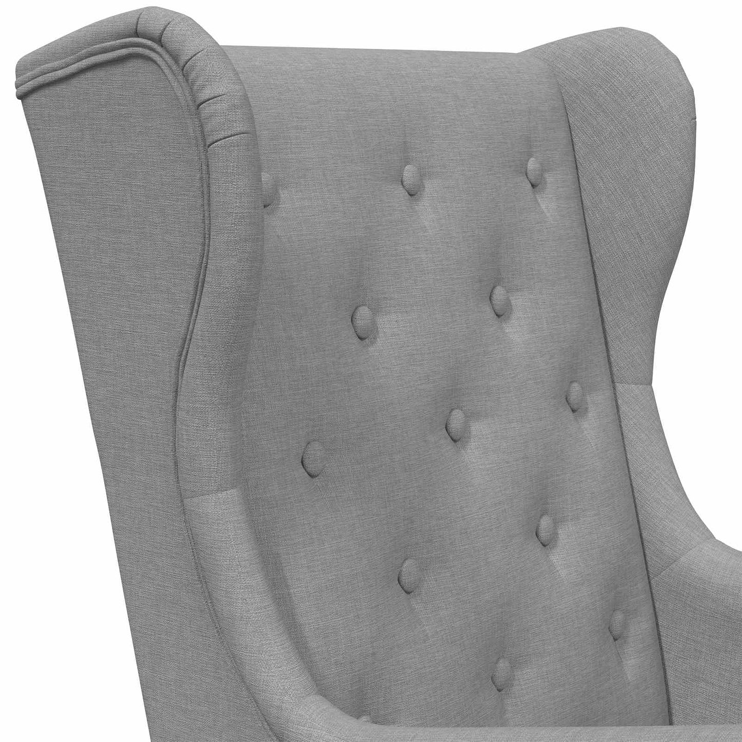 Poltrona Grigio Chiaro Tessuto | homemem39