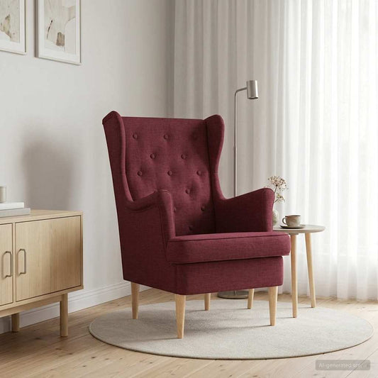 Poltrona Rosso Vino Tessuto