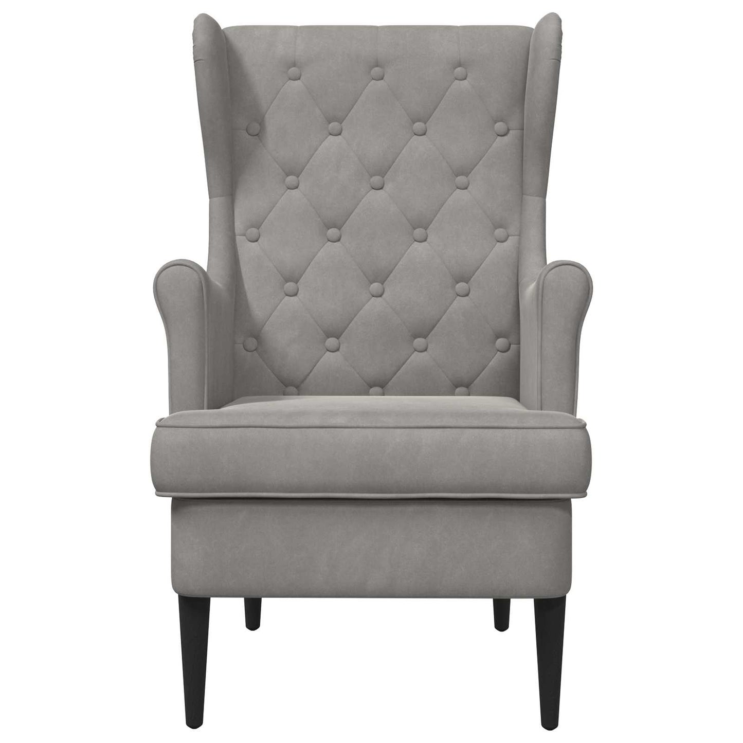 Poltrona Grigio Chiaro Velluto