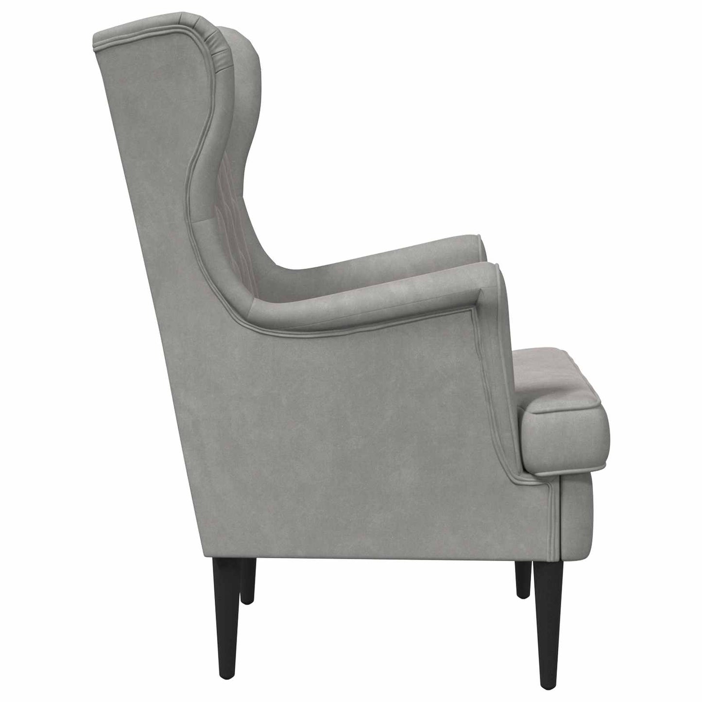 Poltrona Grigio Chiaro Velluto