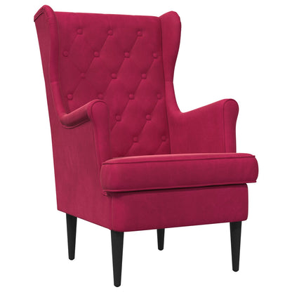 Poltrona Rosso Vino Velluto
