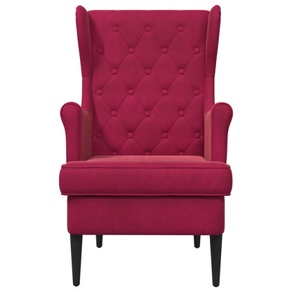 Poltrona Rosso Vino Velluto