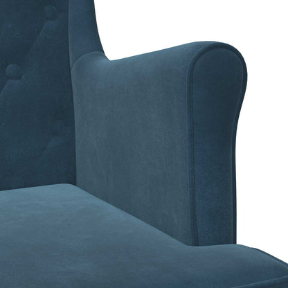 Poltrona Blu Velluto