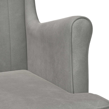 Poltrona Grigio Chiaro Velluto