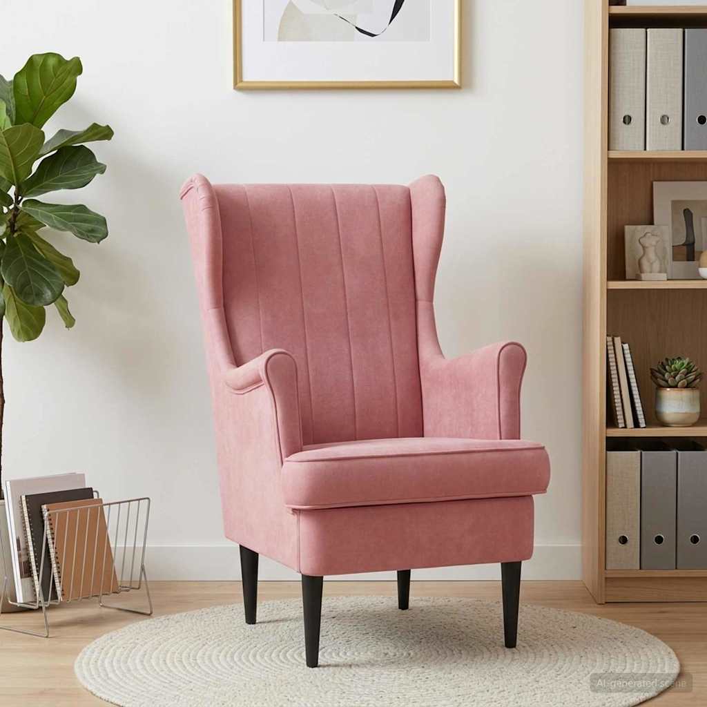 Poltrona Rosa Velluto