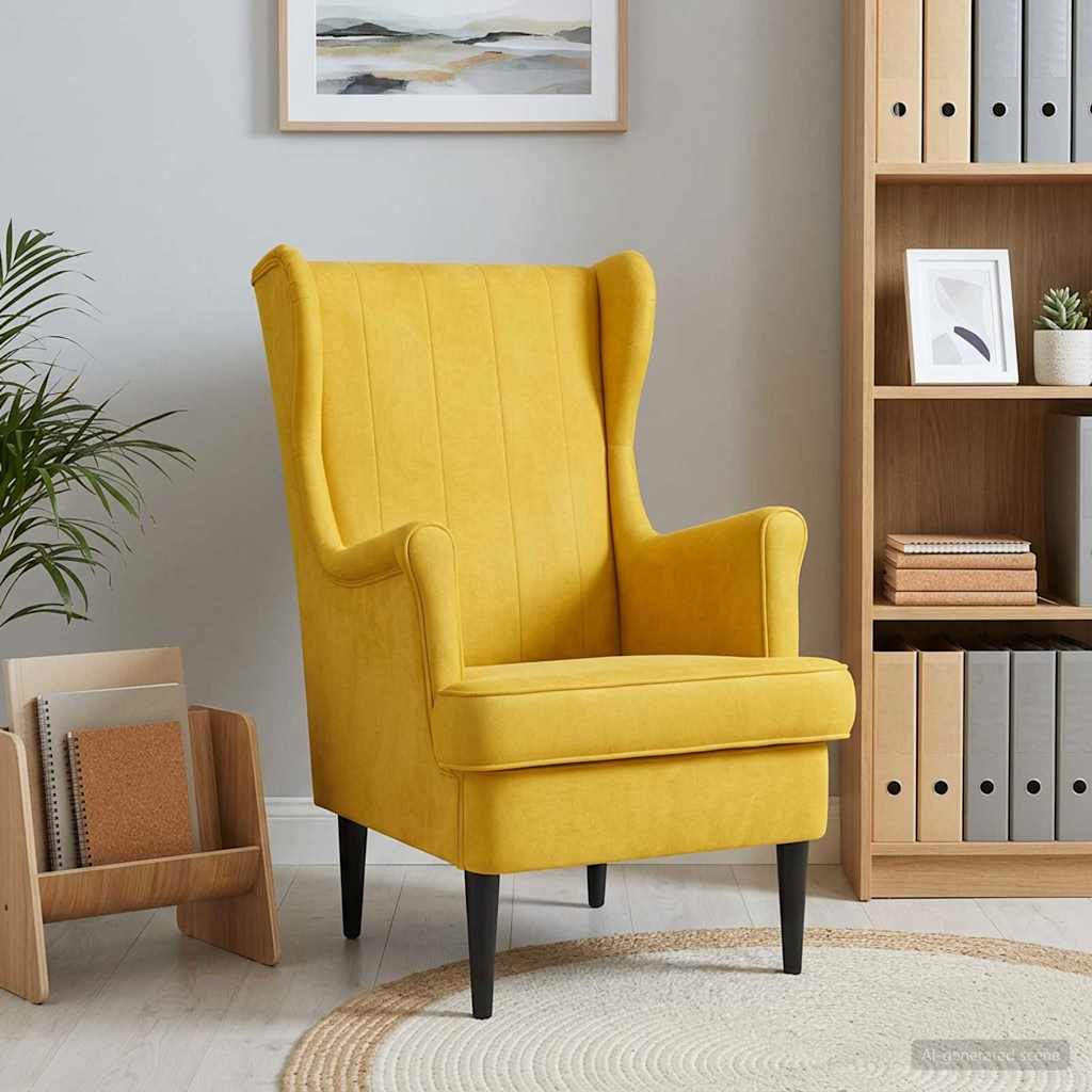 Poltrona Giallo Velluto