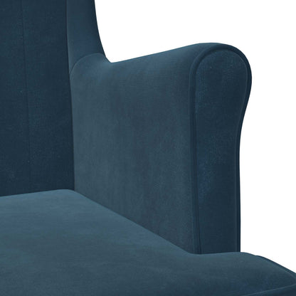 Poltrona Blu Velluto