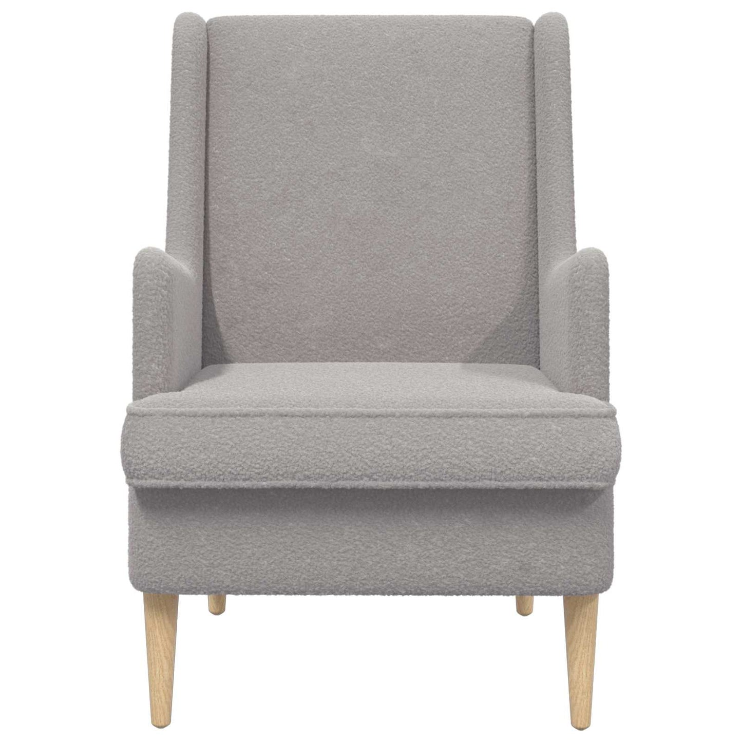 Poltrona Grigio Chiaro Bouclé