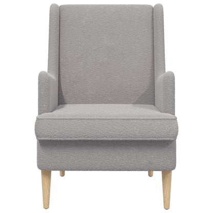 Poltrona Grigio Chiaro Bouclé