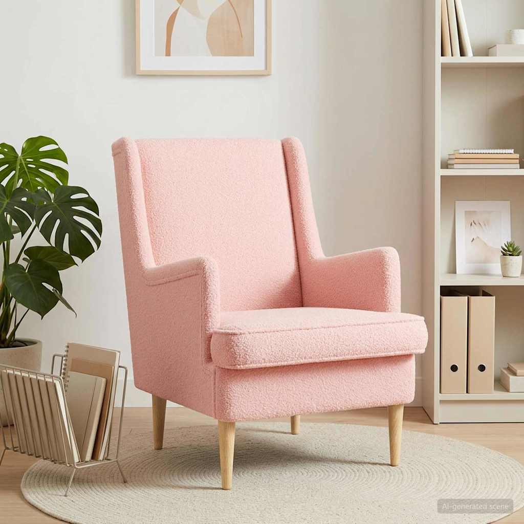 Poltrona Rosa Bouclé
