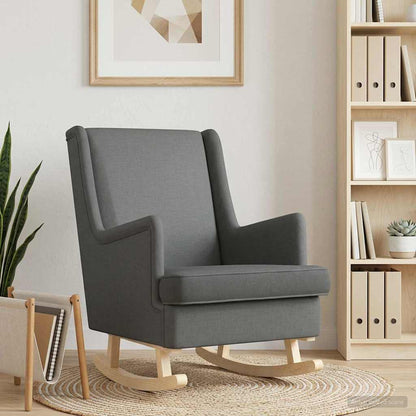 Sedia a dondolo Grigio scuro 62 x 80 x 85 cm Tessuto | homemem39