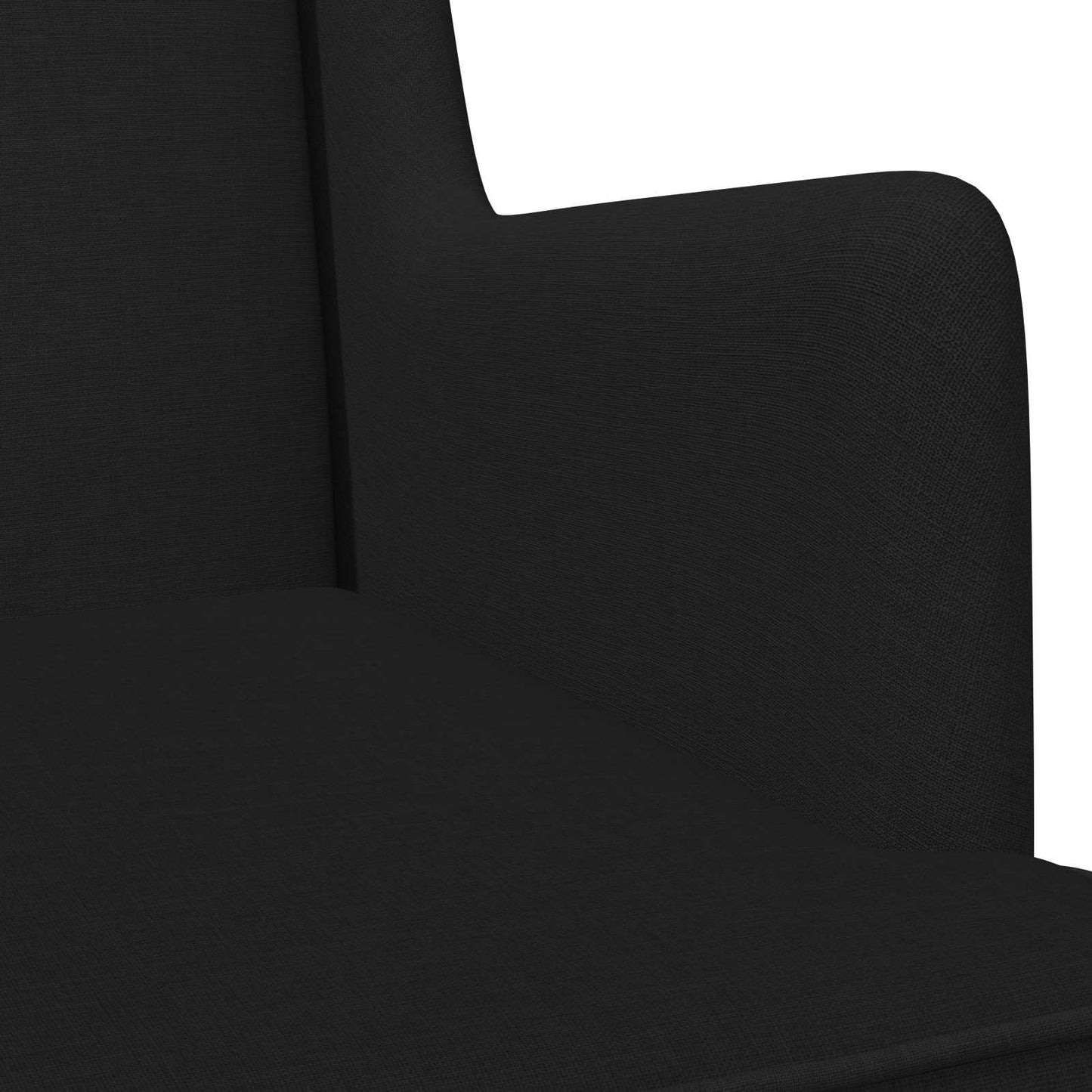 Sedia a dondolo Nero 62 x 80 x 85 cm Tessuto | homemem39