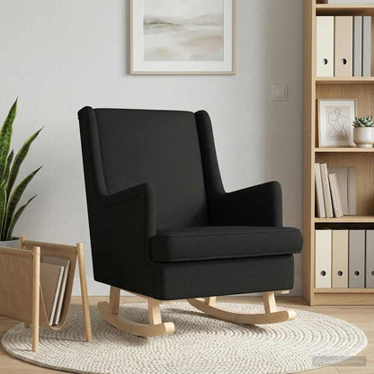 Sedia a dondolo Nero 62 x 80 x 85 cm Tessuto | homemem39