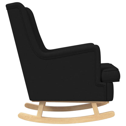 Sedia a dondolo Nero 62 x 80 x 85 cm Tessuto | homemem39