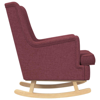 Sedia a dondolo Rosso Vino 62 x 80 x 85 cm Tessuto | homemem39