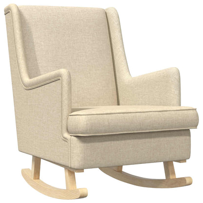 Sedia a dondolo Crema 62 x 80 x 85 cm Tessuto | homemem39