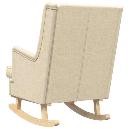 Sedia a dondolo Crema 62 x 80 x 85 cm Tessuto | homemem39