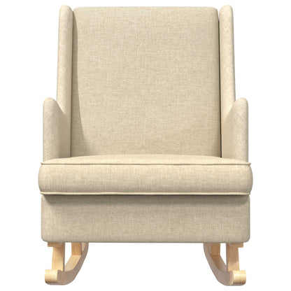 Sedia a dondolo Crema 62 x 80 x 85 cm Tessuto | homemem39