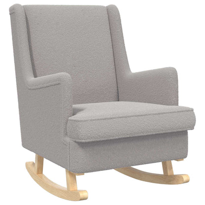 Sedia a dondolo Grigio Chiaro 62 x 80 x 85 cm Bouclé | homemem39