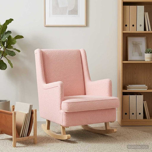 Sedia a dondolo Rosa 62 x 80 x 85 cm Bouclé | homemem39