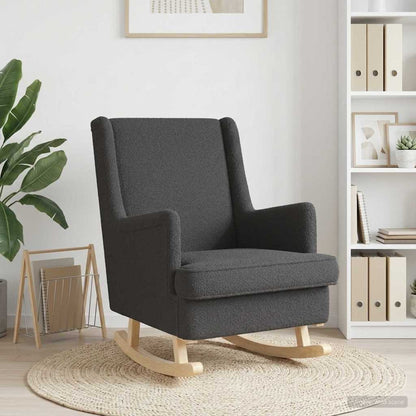 Sedia a dondolo Grigio Scuro 62 x 80 x 85 cm Bouclé | homemem39