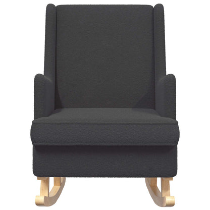 Sedia a dondolo Grigio Scuro 62 x 80 x 85 cm Bouclé | homemem39