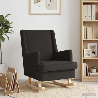 Sedia a dondolo Nero 62 x 80 x 85 cm Bouclé | homemem39