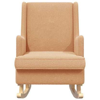 Sedia a dondolo Beige 62 x 80 x 85 cm Bouclé