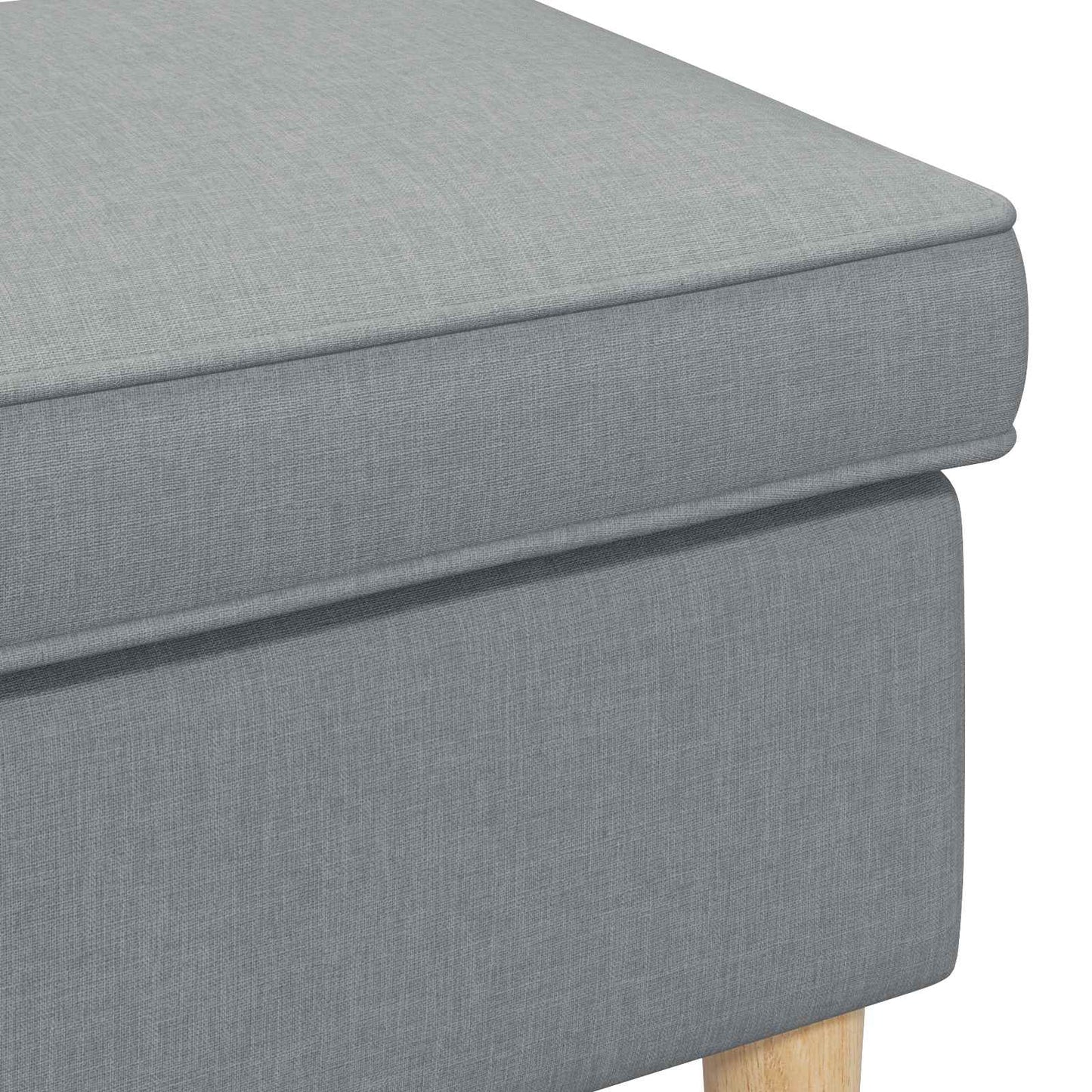 Poggiapiedi Grigio Chiaro 55 x 35 x 41 cm Poliestere | homemem39