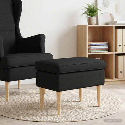 Poggiapiedi Nero 55 x 35 x 41 cm | homemem39