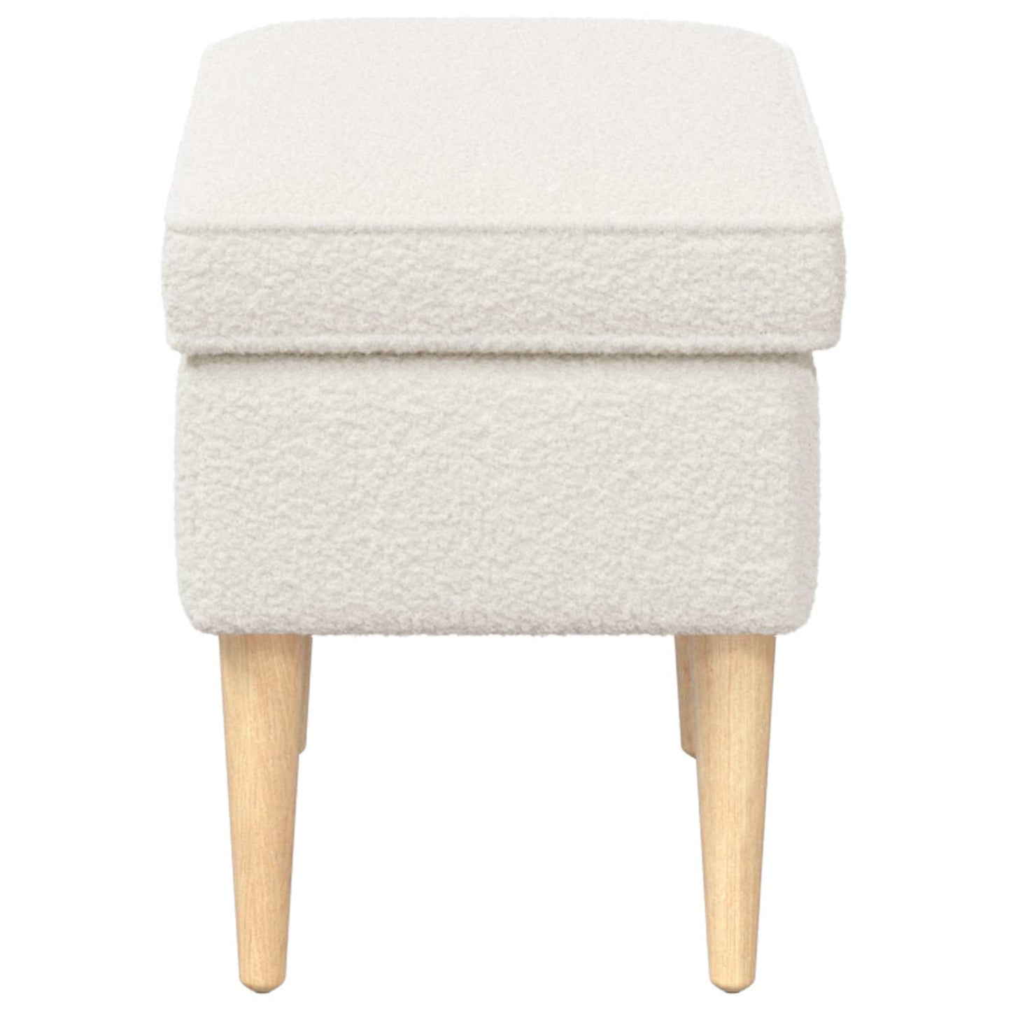 Poggiapiedi Crema 55 x 35 x 41 cm Bouclé | homemem39