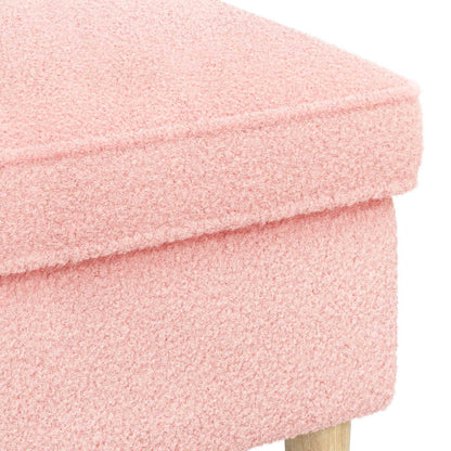 Poggiapiedi Rosa 55 x 35 x 41 cm Bouclé | homemem39