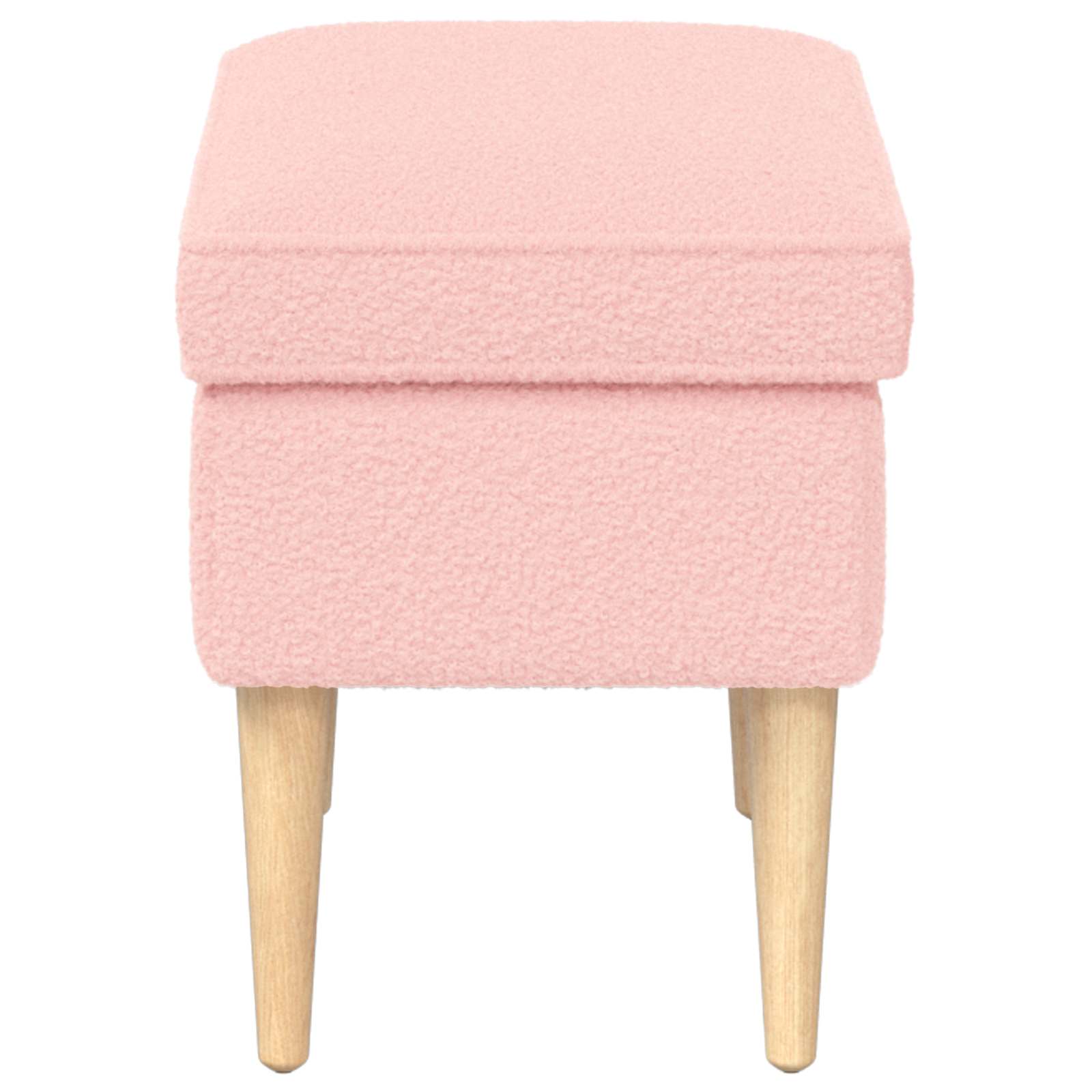 Poggiapiedi Rosa 55 x 35 x 41 cm Bouclé | homemem39