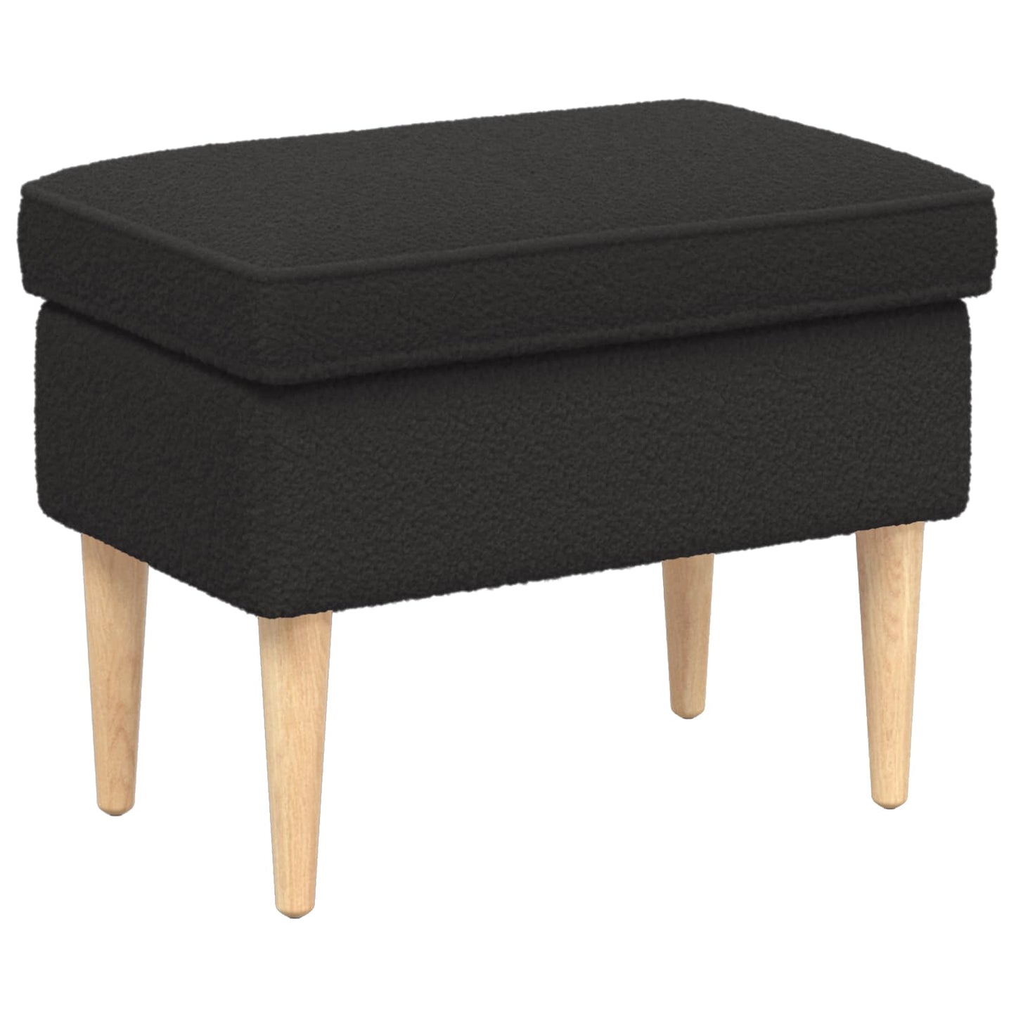 Poggiapiedi Nero 55 x 35 x 41 cm Bouclé | homemem39