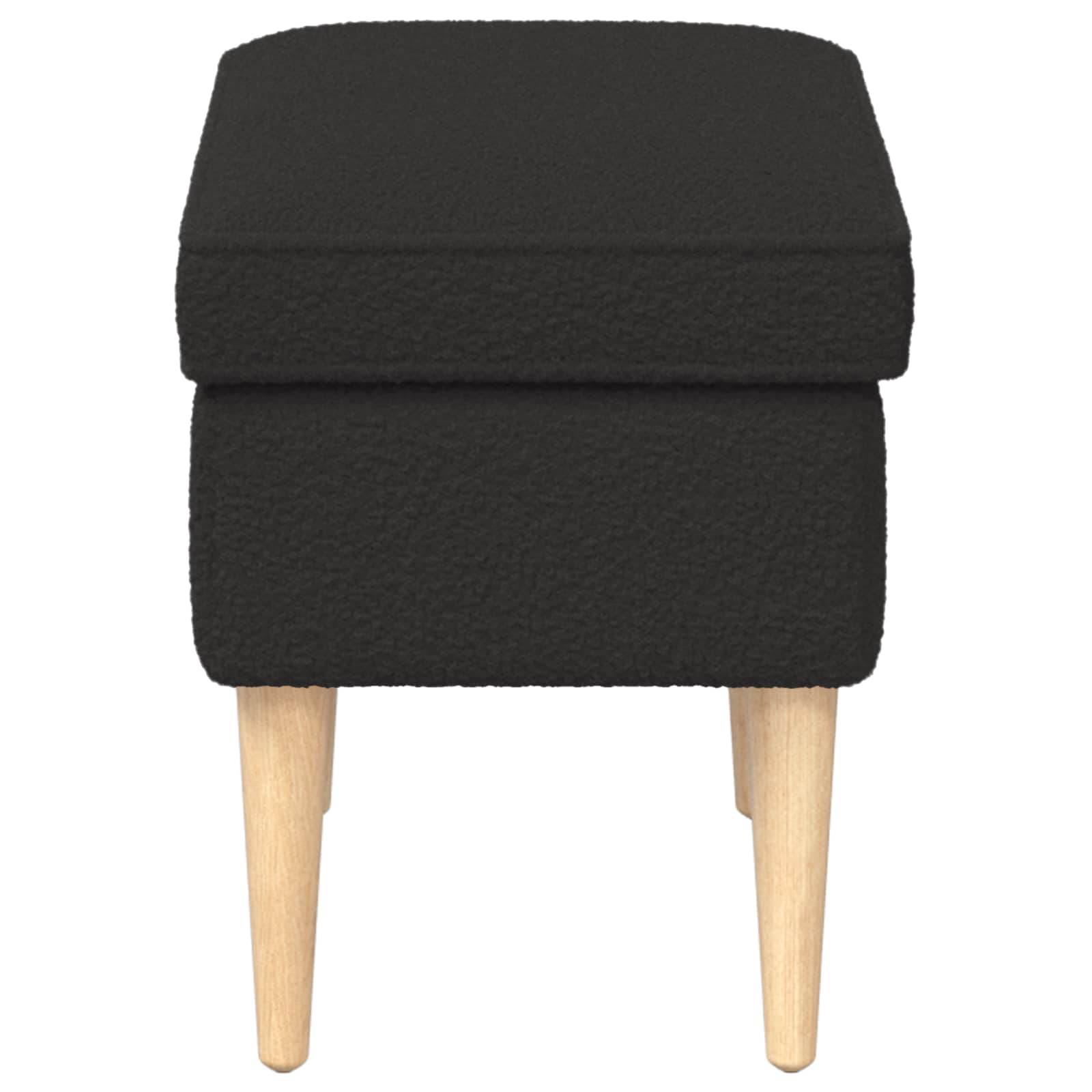 Poggiapiedi Nero 55 x 35 x 41 cm Bouclé | homemem39