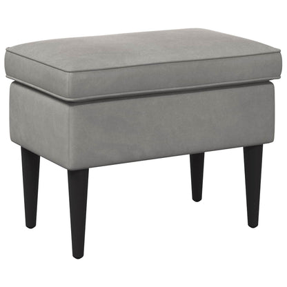Poggiapiedi Grigio Chiaro 55 x 35 x 41 cm Velluto | homemem39